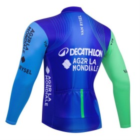 Maglia 2025 Decathlon Ag2r Manica Lunga Blu